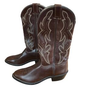 Nocona Vintage Western Cowboy Boots Mens 9 D Brown  Leather 10762123